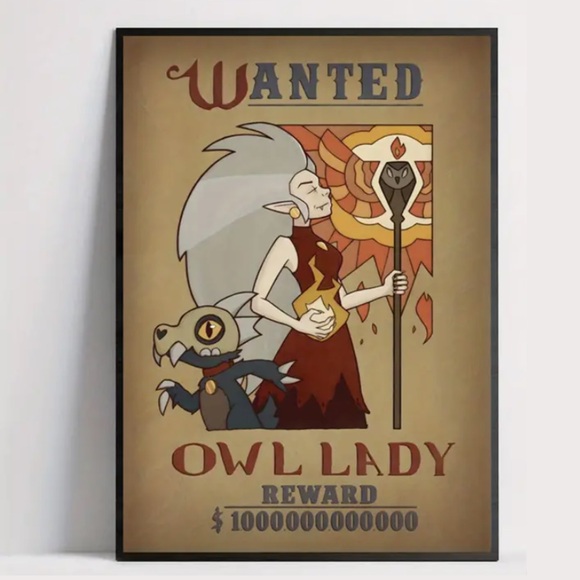 Disney | Art | Canvas Poster Print The Owl Lady Wanted Poster The Owl ...